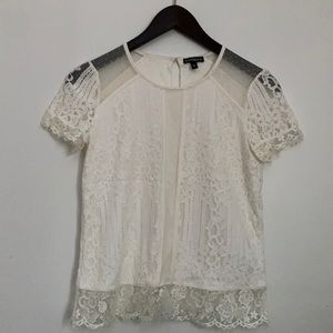 Express White Lace Blouse xsmall